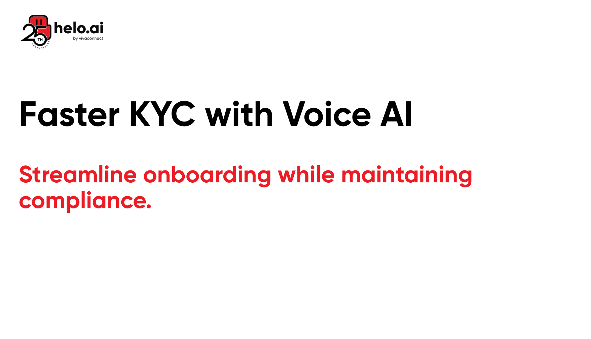 Faster KYC with Voice AI